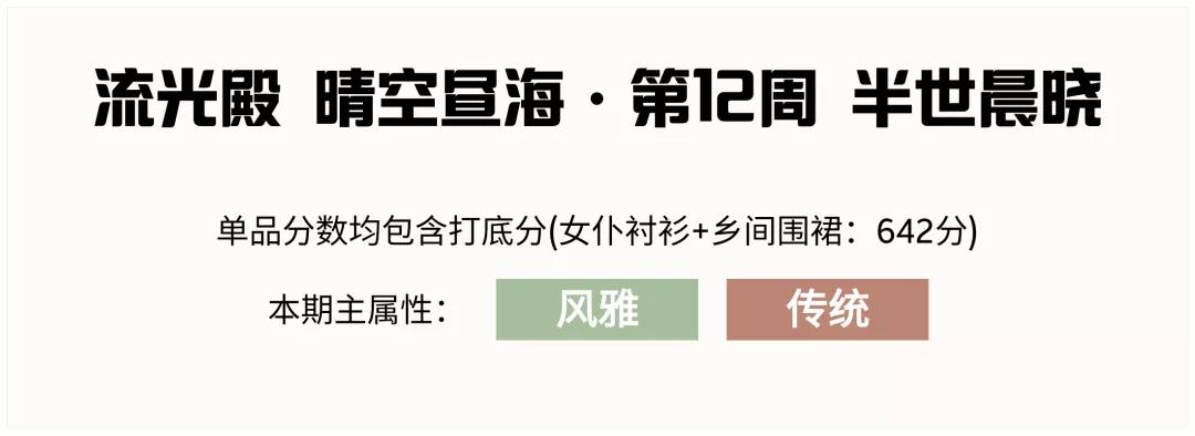 爱江山更爱美人流光殿半世晨晓 爱江山更爱美人第十二期的搭配主题攻略