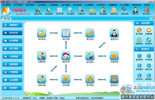 9星汽车租赁租车包车管理系统软件下载