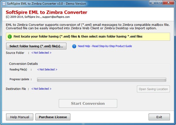 SoftSpire EML to Zimbra Converter(EML转换成Zimbra)下载