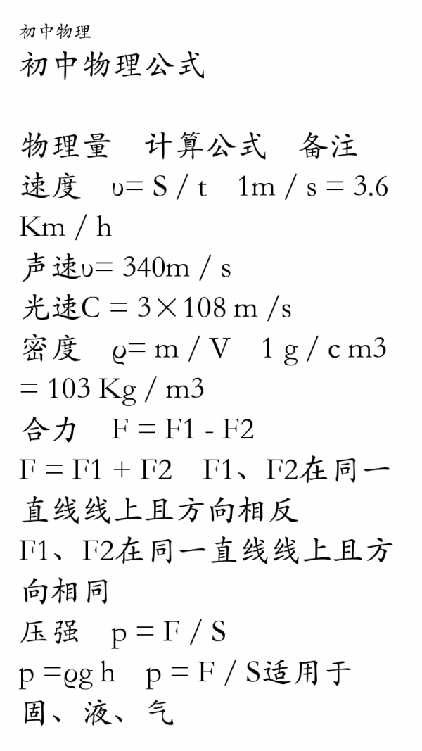 初中物理重点合集软件截图1