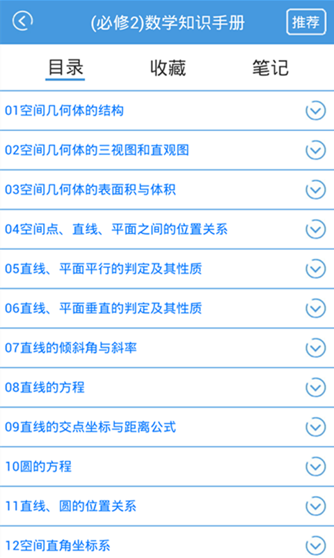 高中数学必修知识手册软件截图2