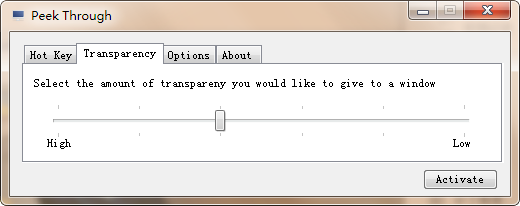 Peek Through(窗口透明度调节)下载