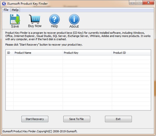 iSumsoft Product Key Finder(密钥恢复工具)下载