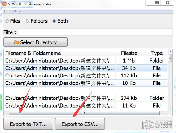 Filename Lister(文件列表导出软件)下载