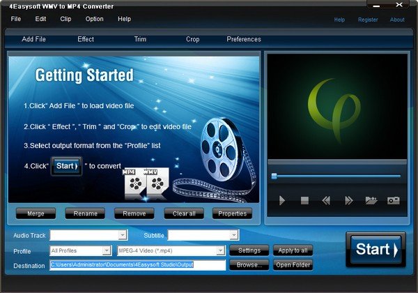 4Easysoft WMV to MP4 Converter(WMV到MP4转换器)下载