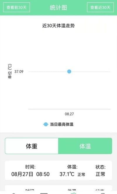 体温体重记录表软件截图0