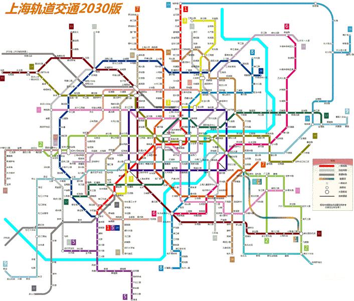 上海地铁规划图2030高清大图下载