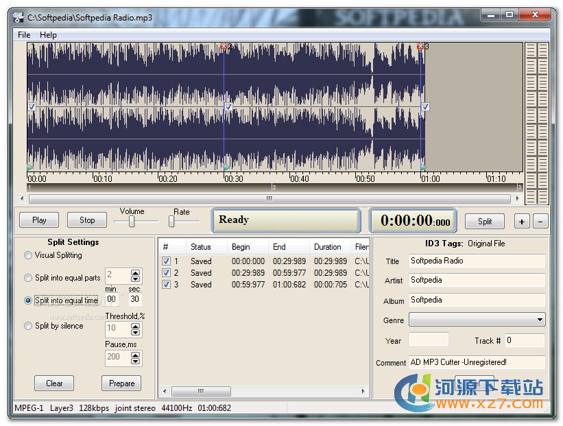 AD MP3 Cutter （MP3文件分割软件）下载