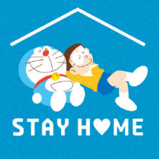 哆啦A梦官方壁纸STAY HOME系列