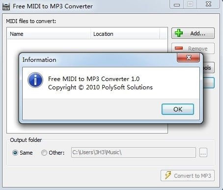 Free MIDI to MP3 Converter(音频格式转换工具)下载