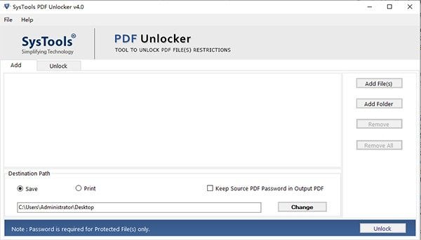 SysTools PDF Unlocker(密码解锁工具)下载