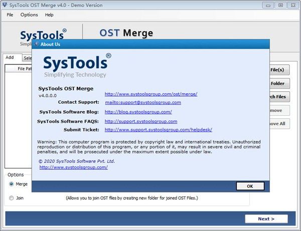 SysTools OST Merge(文件合并工具)下载
