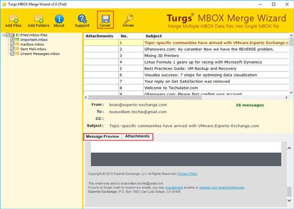 Turgs MBOX Merge Wizard(MBOX合并工具)下载