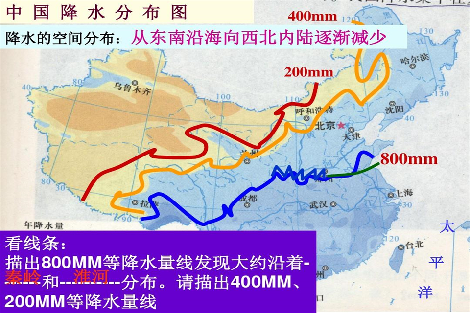 200毫米等降水量线的分界线