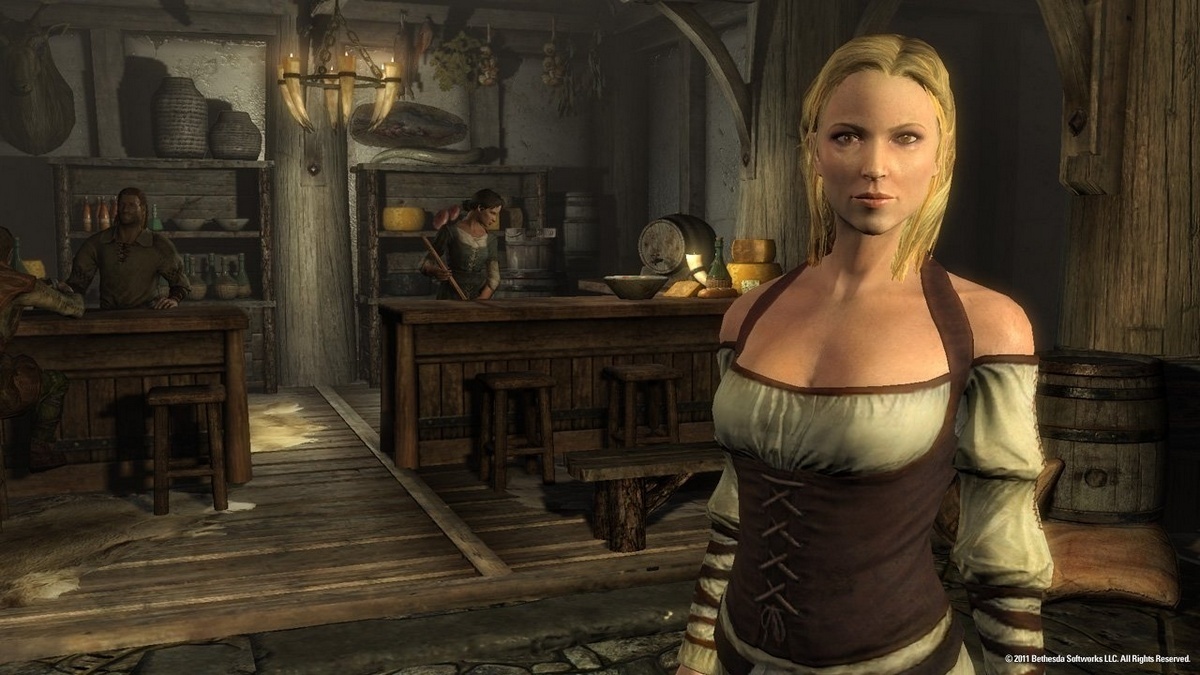 上古卷轴5（Elder Scrolls V）性感晚礼服加网袜U身型通用MOD下载