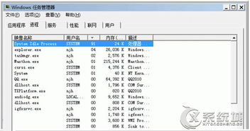 systemidleprocess是什么进程 win7system权限