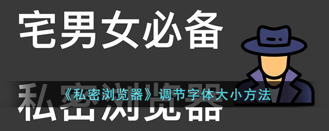 《私密浏览器》调节字体大小方法