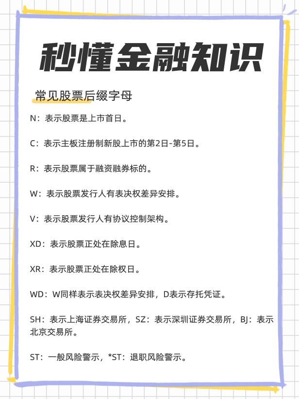 股票后边带个u是啥意思，常见股票后缀字母还有哪些？