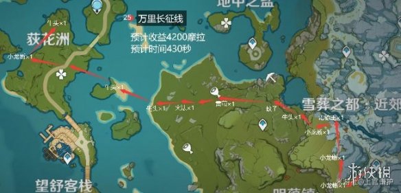 原神锄大地最优路线图推荐 原神锄大地怎么走