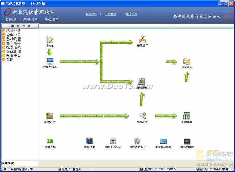 新业汽修厂管理软件下载