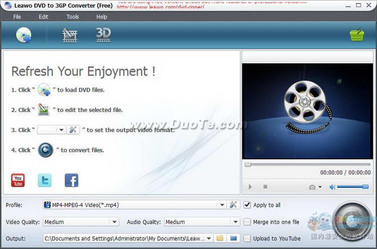 Leawo DVD to MP4 Converter下载