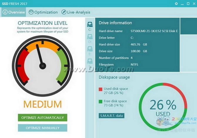 SSD Fresh 2017(固态硬盘优化软件)下载