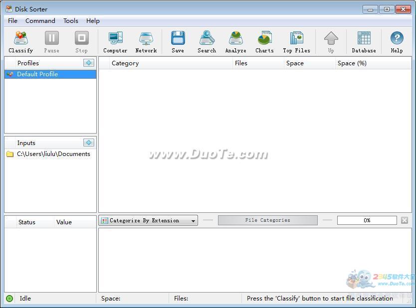 Disk Sorter （文件分类和磁盘空间分析工具）32位下载