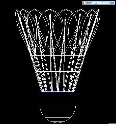 AutoCAD三维建模制作立体羽毛球