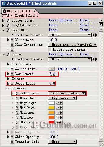 After Effects 实例教程之光影特别效果