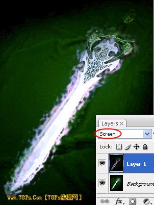 PS滤镜高级教程之宝剑加上火焰效果