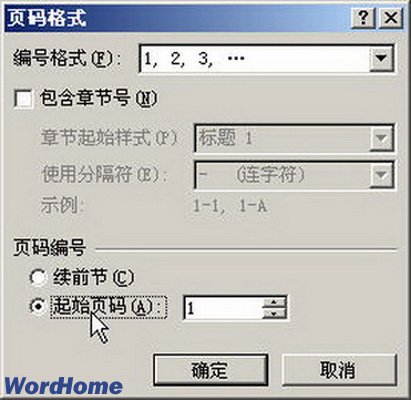 Word2007页码格式的设置