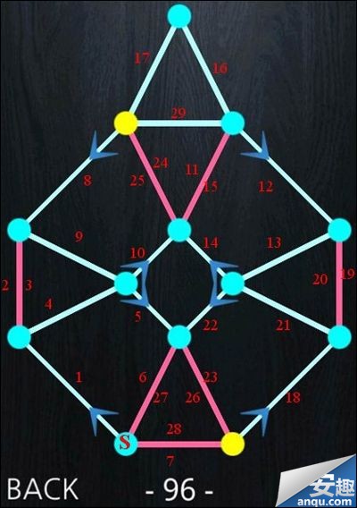 《一笔画》91-100关完整通过攻略