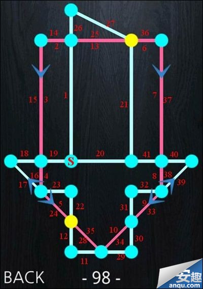 《一笔画》91-100关完整通过攻略