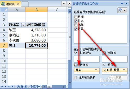 数据透视表制作方法教程