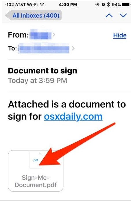 ios9如何通过邮件应用签署文件并回信