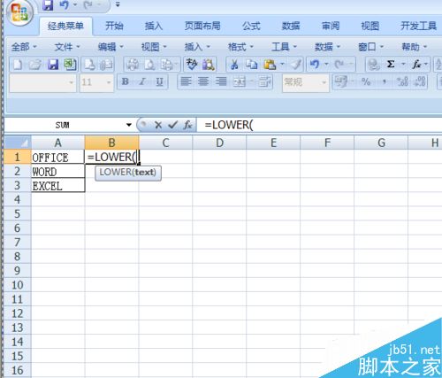 在Excel表格中如何使用Lower函数