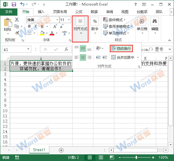 学一招，不烦恼！Excel2013如何进行排版？