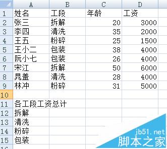 Excel中sumproduct函数统计工资总和的方法