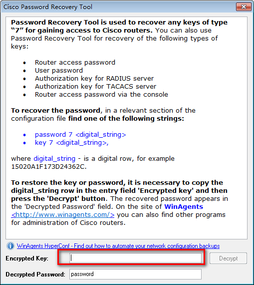 Cisco Password Recovery tool(Cisco密码查看工具)下载