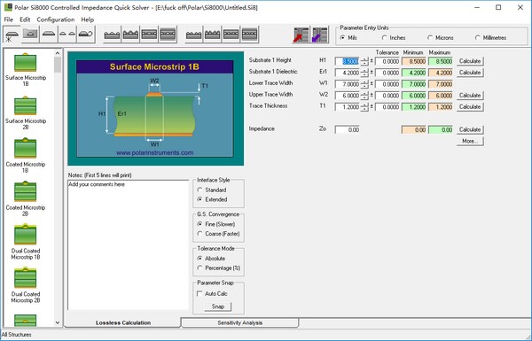 Polar Si8000阻抗设计软件下载