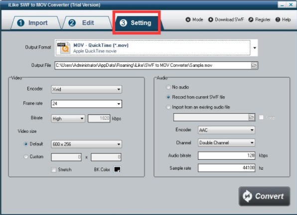 iLike SWF to MOV Converter(swf转mov工具)下载