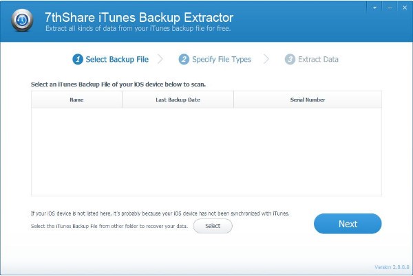 7thShare iTunes Backup Extractor下载