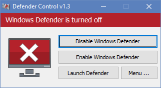 Defender Control(Defender关闭工具)下载