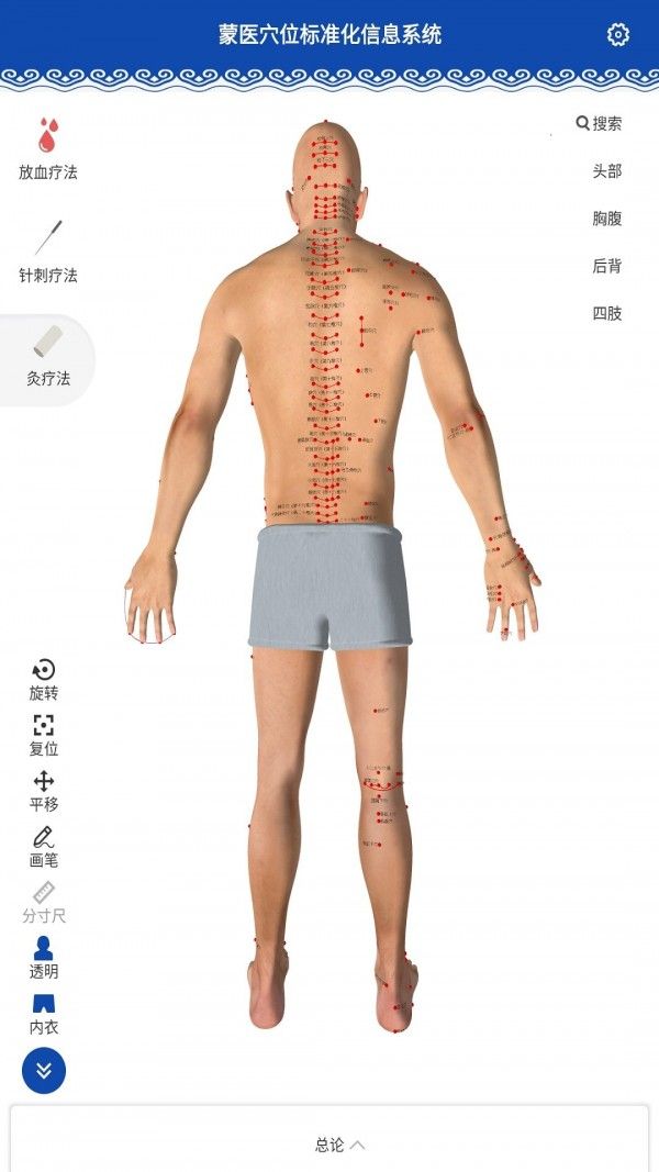 蒙医穴位标准化信息系统软件截图3