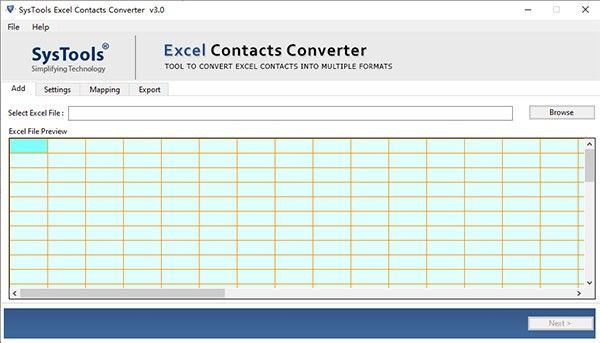 SysTools Excel Contacts Converter(文件格式转换工具)下载