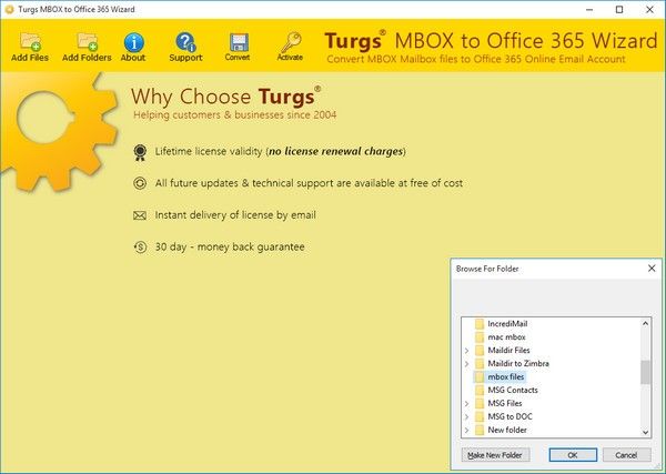 Turgs MBOX to Office 365 Wizard(MBOX到Office 365转换工具)下载