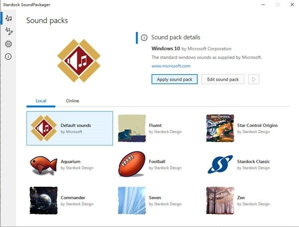 Stardock SoundPackager(系统音效自定义工具)下载