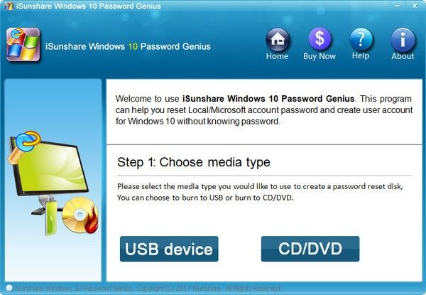 iSunshare Windows 10 Password Genius(密码恢复工具)下载