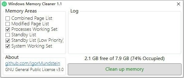 Windows Memory Cleaner(内存清理工具)下载