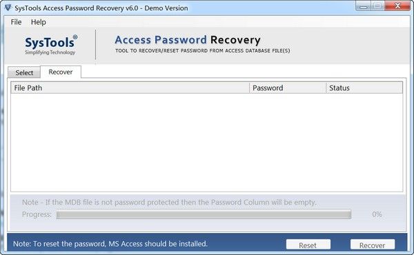 SysTools Access Password Recovery(Access数据库密码恢复工具)下载